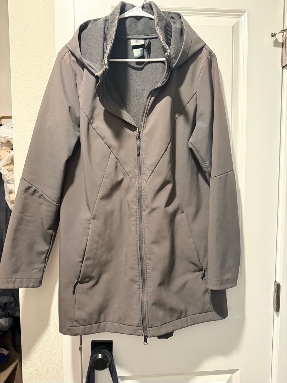 Champion Women's Hooded Trench Coat - Gray